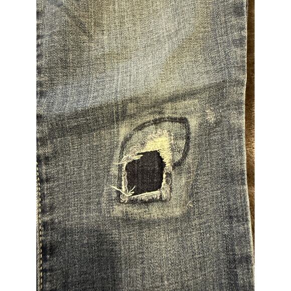 Abercrombie & Fitch Jeans Womens 4R W27 L31 Blue Distressed Skinny Raw Hem - Picture 6 of 15